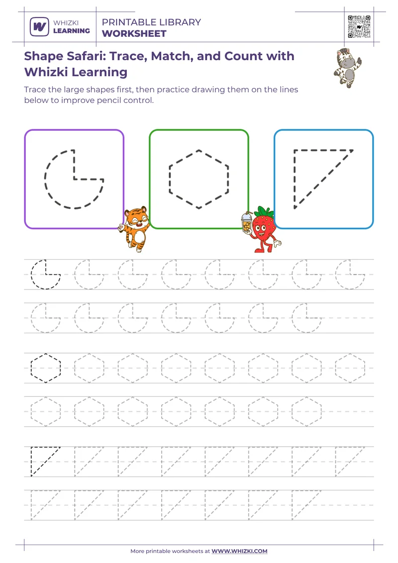 Shape Safari: Trace, Match, and Count with Whizki Learning