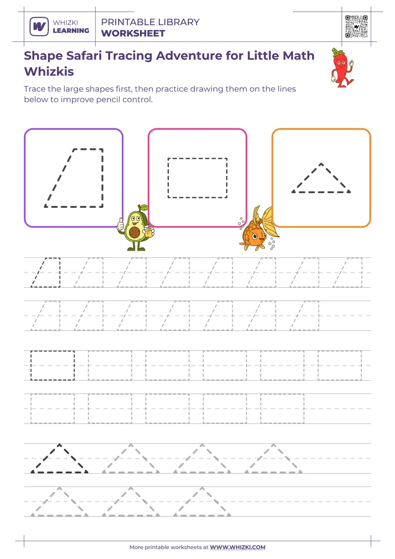 Shape Safari Tracing Adventure for Little Math Whizkis