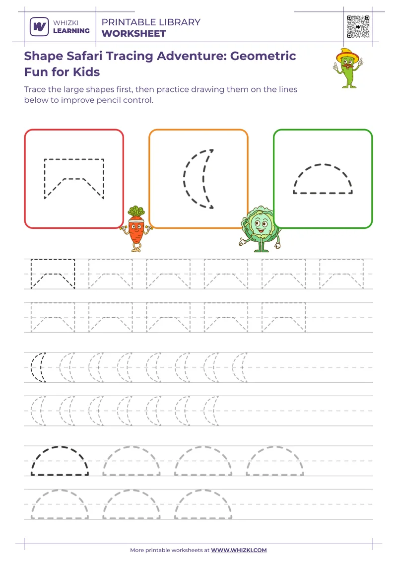 Shape Safari Tracing Adventure: Geometric Fun for Kids