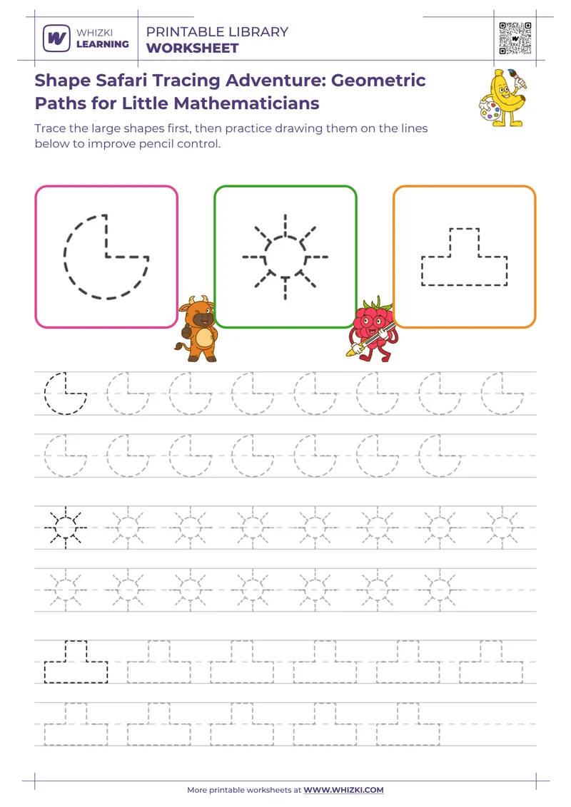 Shape Safari Tracing Adventure: Geometric Paths for Little Mathematicians