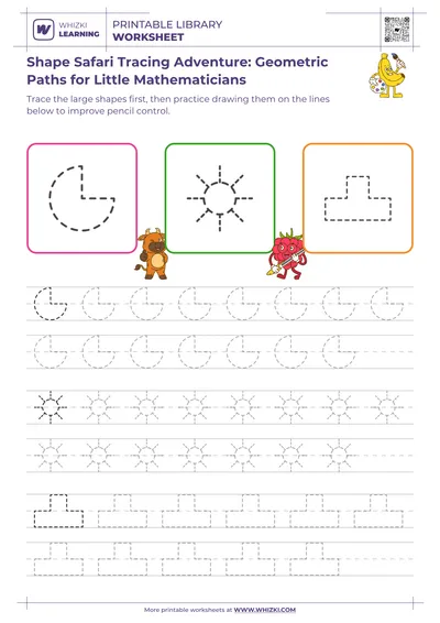 Shape Safari Tracing Adventure: Geometric Paths for Little Mathematicians