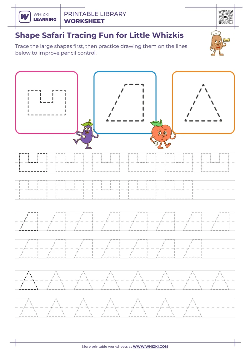 Shape Safari Tracing Fun for Little Whizkis