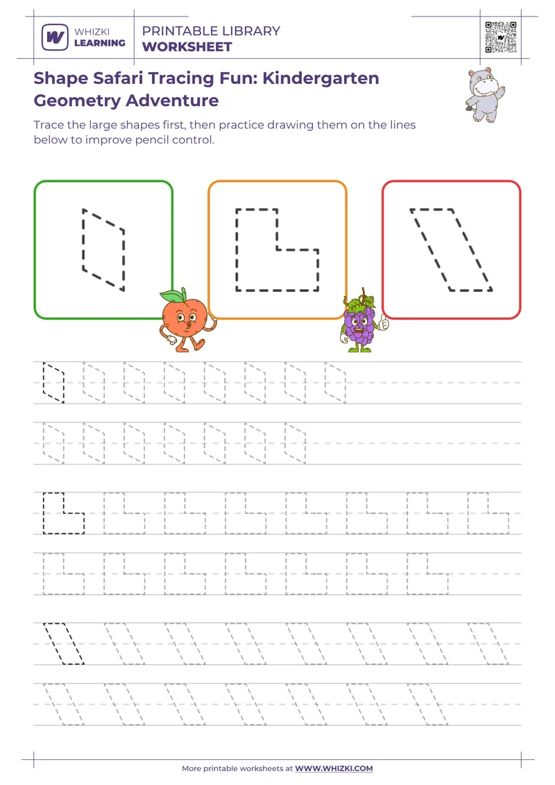 Shape Safari Tracing Fun: Kindergarten Geometry Adventure