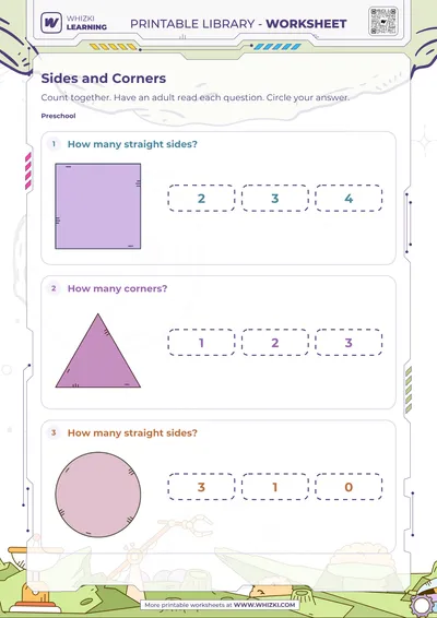 Shape Sides and Corners Worksheet