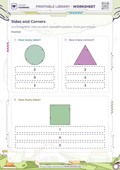 Shape Sides and Corners Worksheet