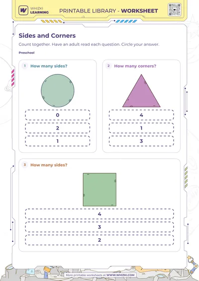 Shape Sides and Corners Worksheet