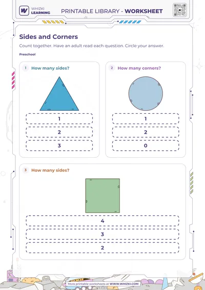 Shape Sides and Corners Worksheet
