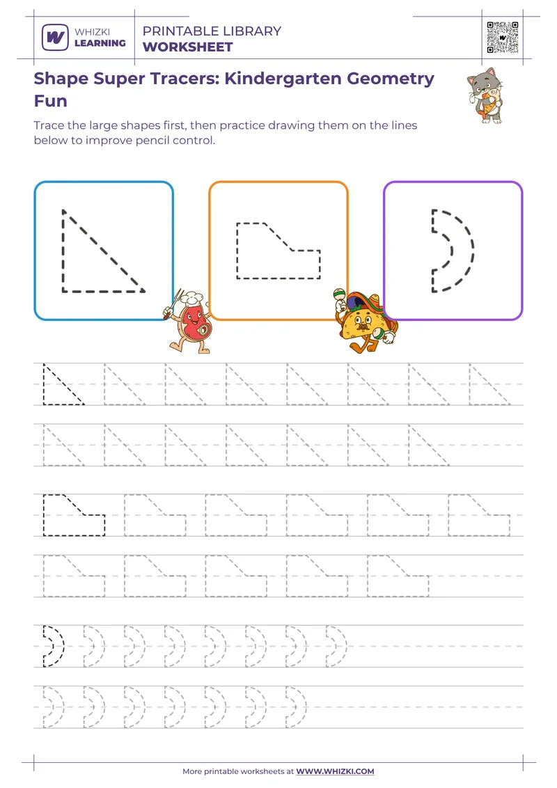 Shape Super Tracers: Kindergarten Geometry Fun
