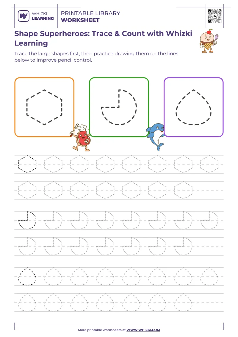 Shape Superheroes: Trace & Count with Whizki Learning