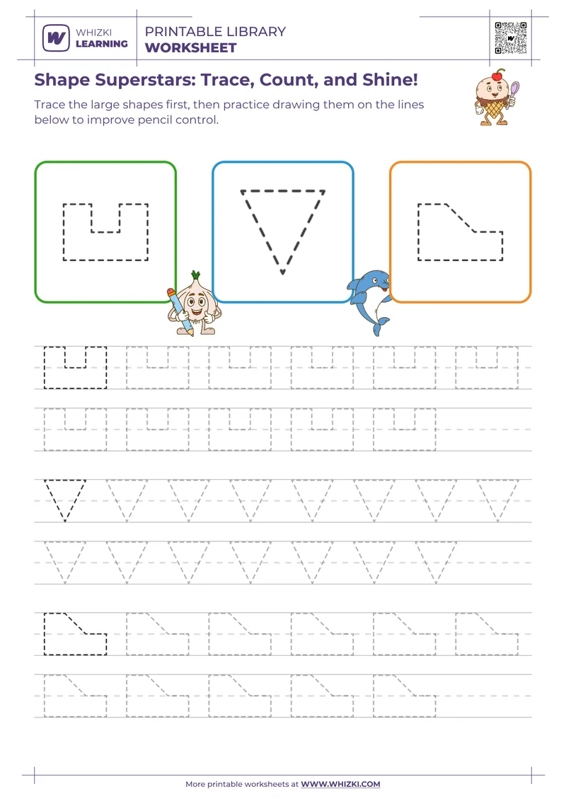 Shape Superstars: Trace, Count, and Shine!