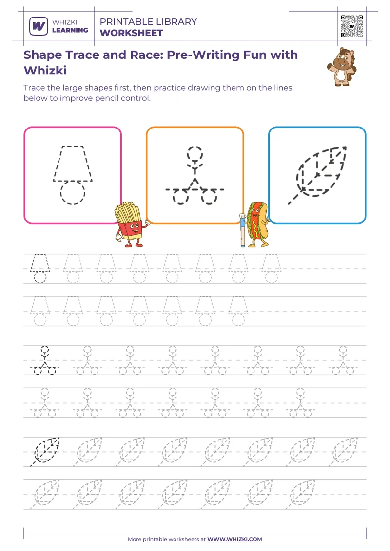 Shape Trace and Race: Pre-Writing Fun with Whizki