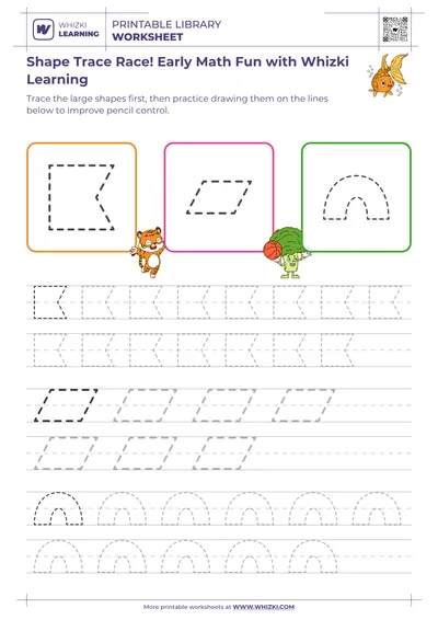 Shape Trace Race! Early Math Fun with Whizki Learning