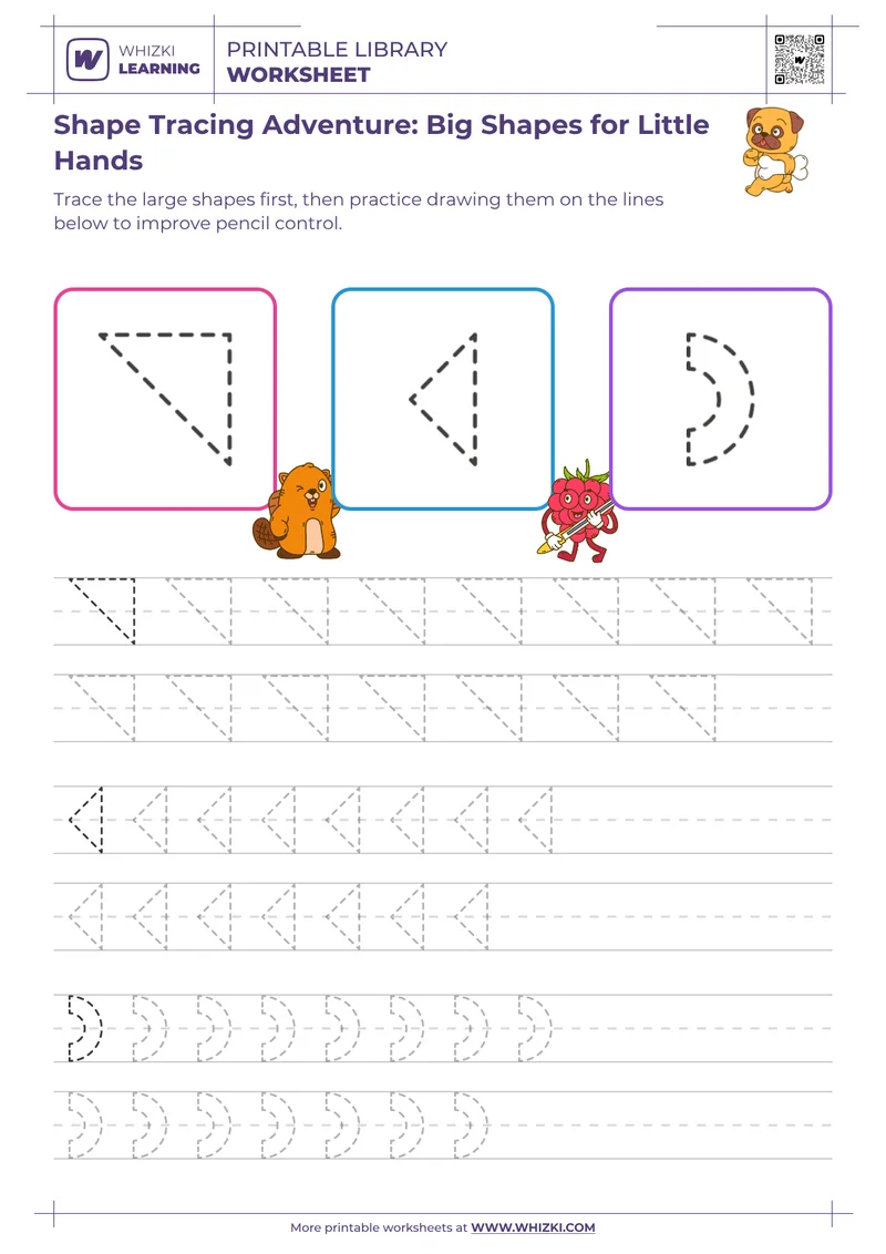 Shape Tracing Adventure: Big Shapes for Little Hands