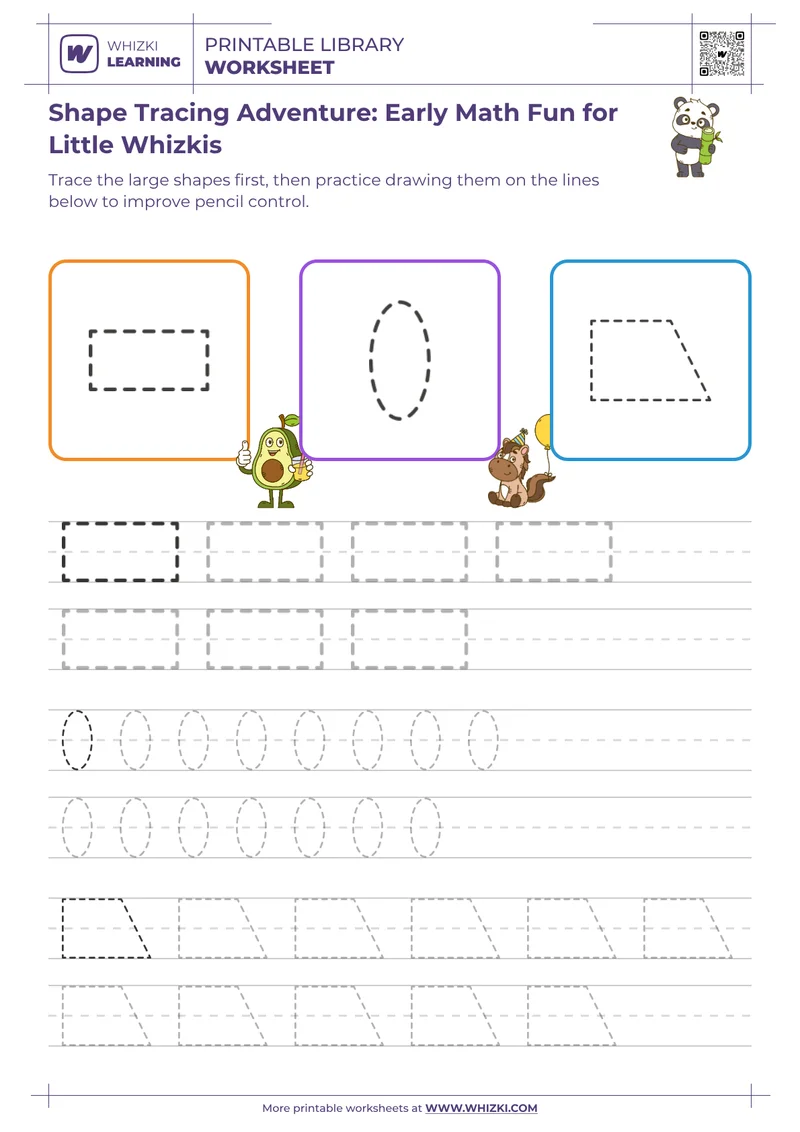 Shape Tracing Adventure: Early Math Fun for Little Whizkis