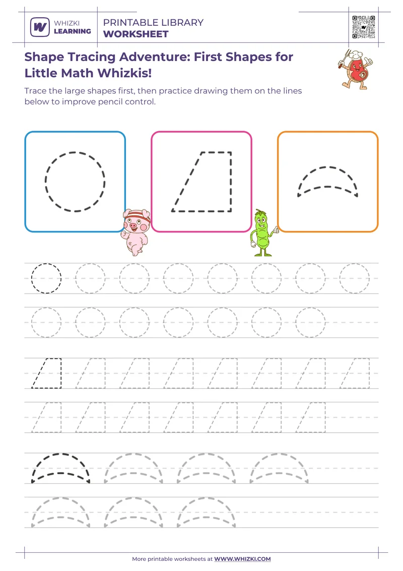 Shape Tracing Adventure: First Shapes for Little Math Whizkis!