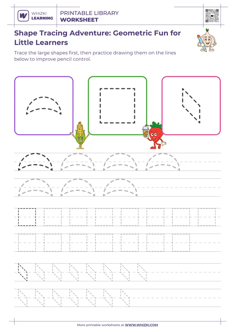 Shape Tracing Adventure: Geometric Fun for Little Learners