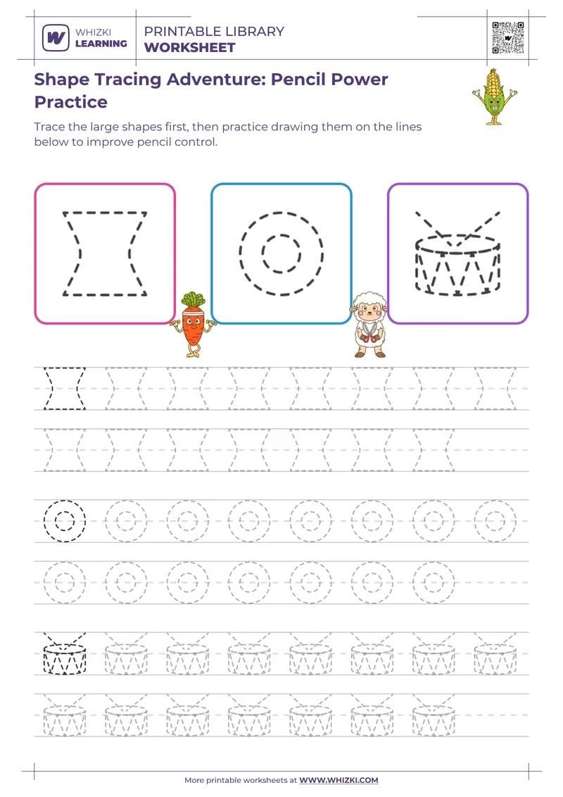 Shape Tracing Adventure: Pencil Power Practice