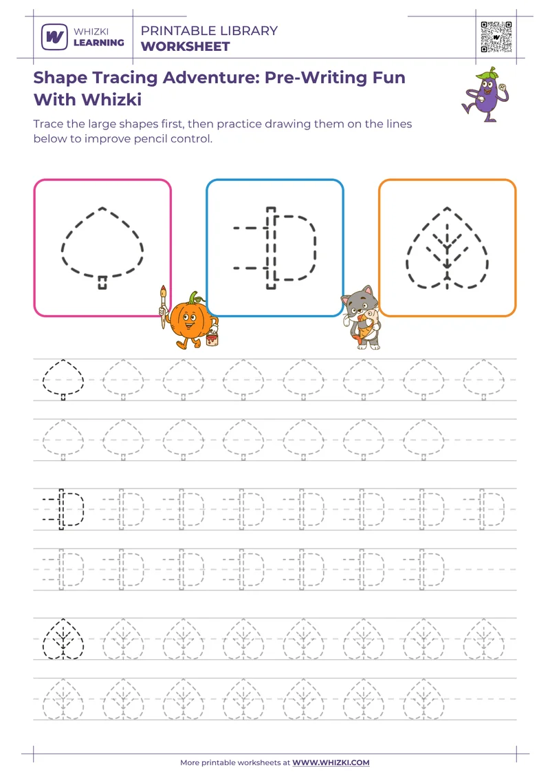 Shape Tracing Adventure: Pre-Writing Fun With Whizki