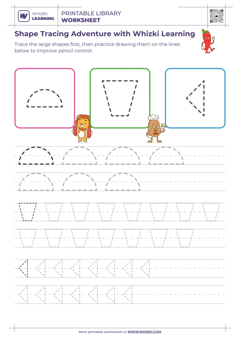 Shape Tracing Adventure with Whizki Learning