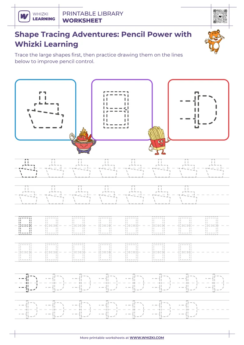 Shape Tracing Adventures: Pencil Power with Whizki Learning