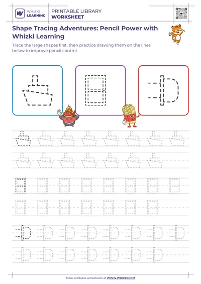 Shape Tracing Adventures: Pencil Power with Whizki Learning