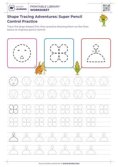Shape Tracing Adventures: Super Pencil Control Practice