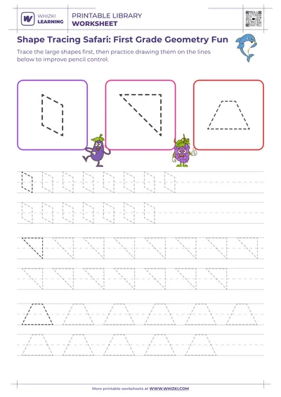 Shape Tracing Safari: First Grade Geometry Fun