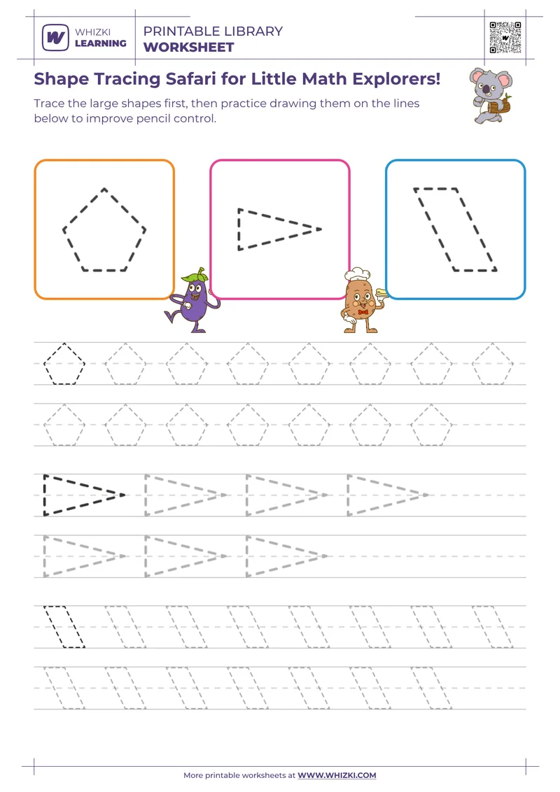 Shape Tracing Safari for Little Math Explorers!