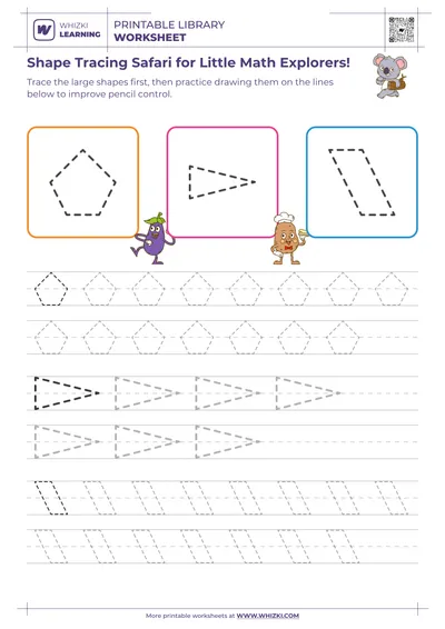 Shape Tracing Safari for Little Math Explorers!