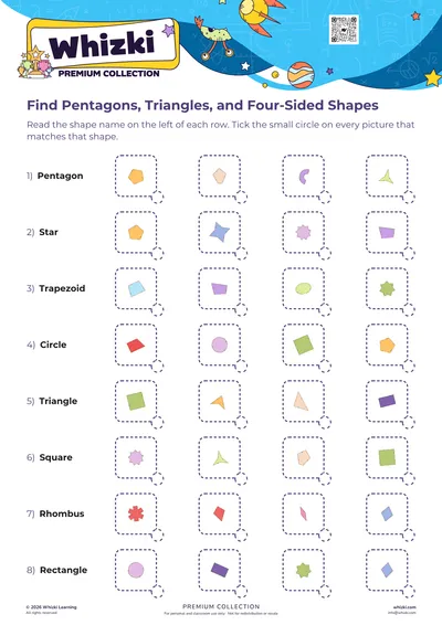 Find Pentagons, Triangles, and Four-Sided Shapes