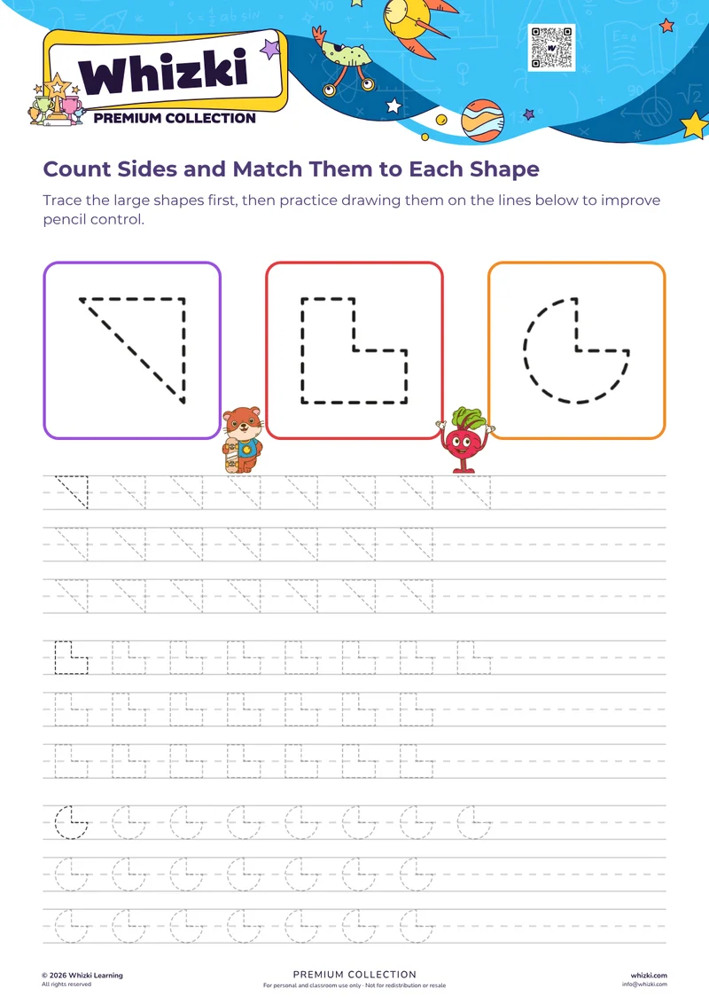 Count Sides and Match Them to Each Shape