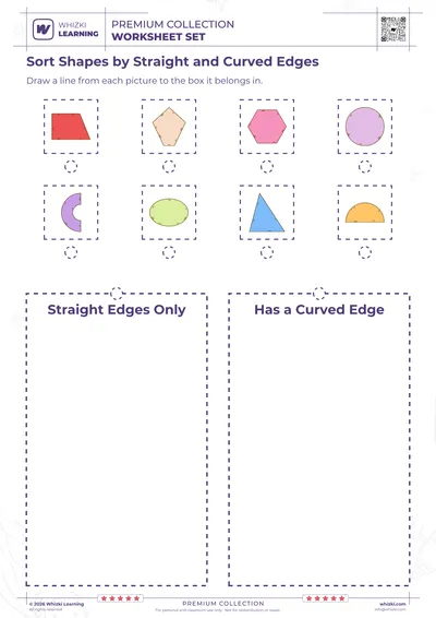 Sort Shapes by Straight and Curved Edges