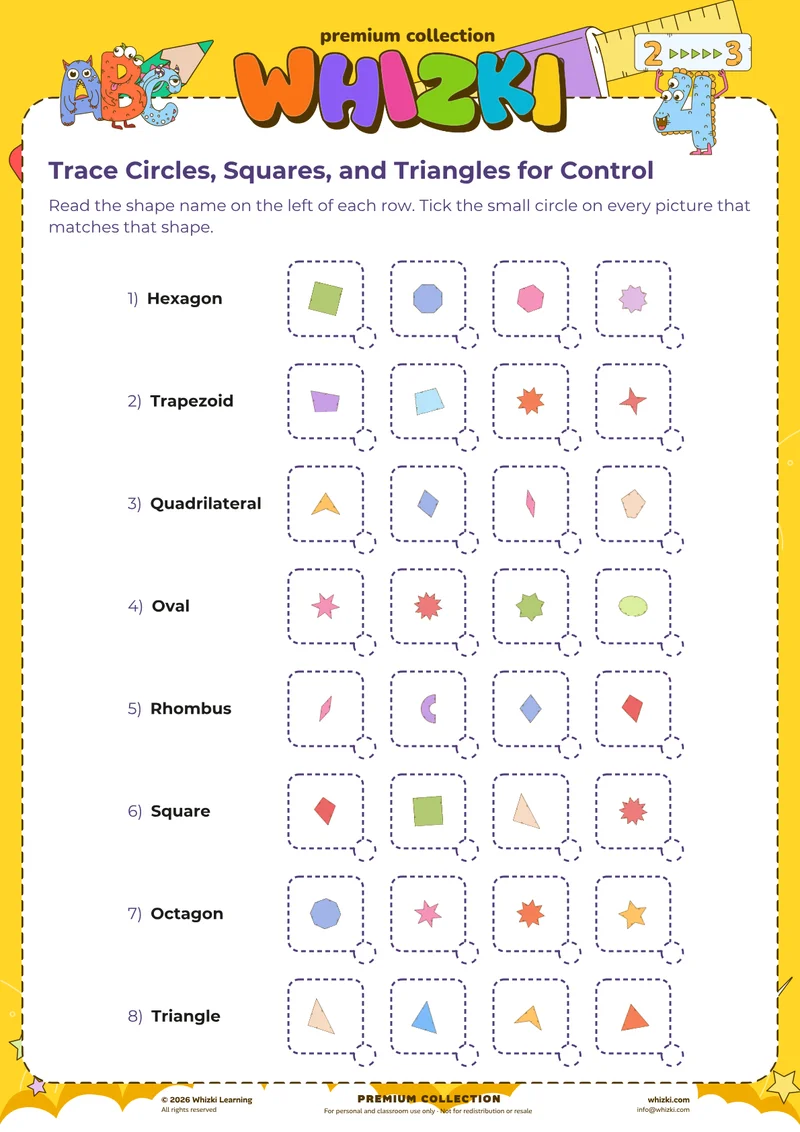 Trace Circles, Squares, and Triangles for Control