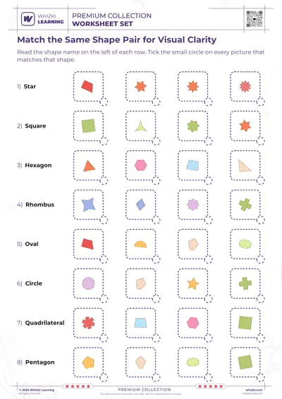 Match the Same Shape Pair for Visual Clarity