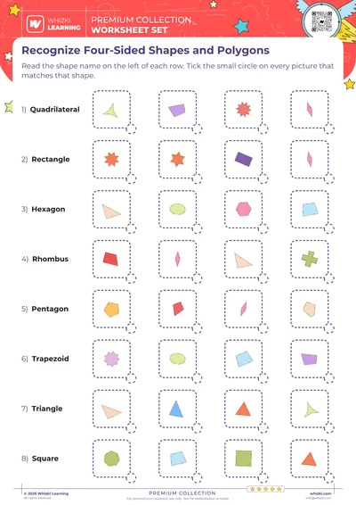 Recognize Four-Sided Shapes and Polygons