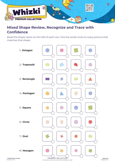 Mixed Shape Review, Recognize and Trace with Confidence
