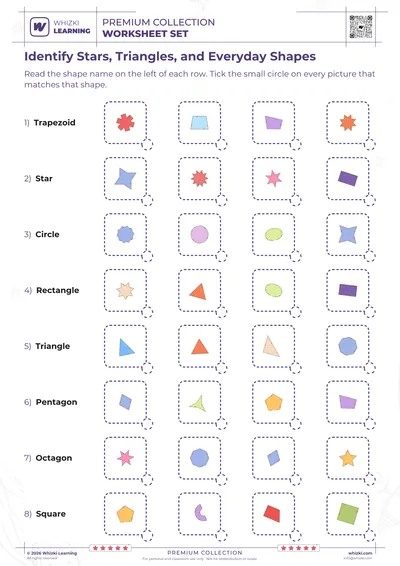Identify Stars, Triangles, and Everyday Shapes