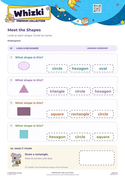 Name the Oval, Triangle, Rectangle, and Square
