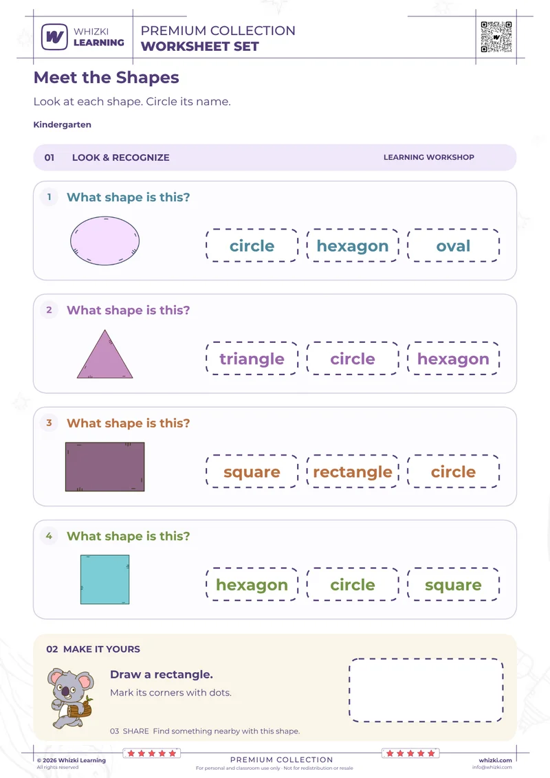 Identify Shape Properties: Sides and Corners