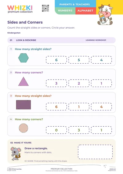 Count Straight Sides and Corners of Shapes