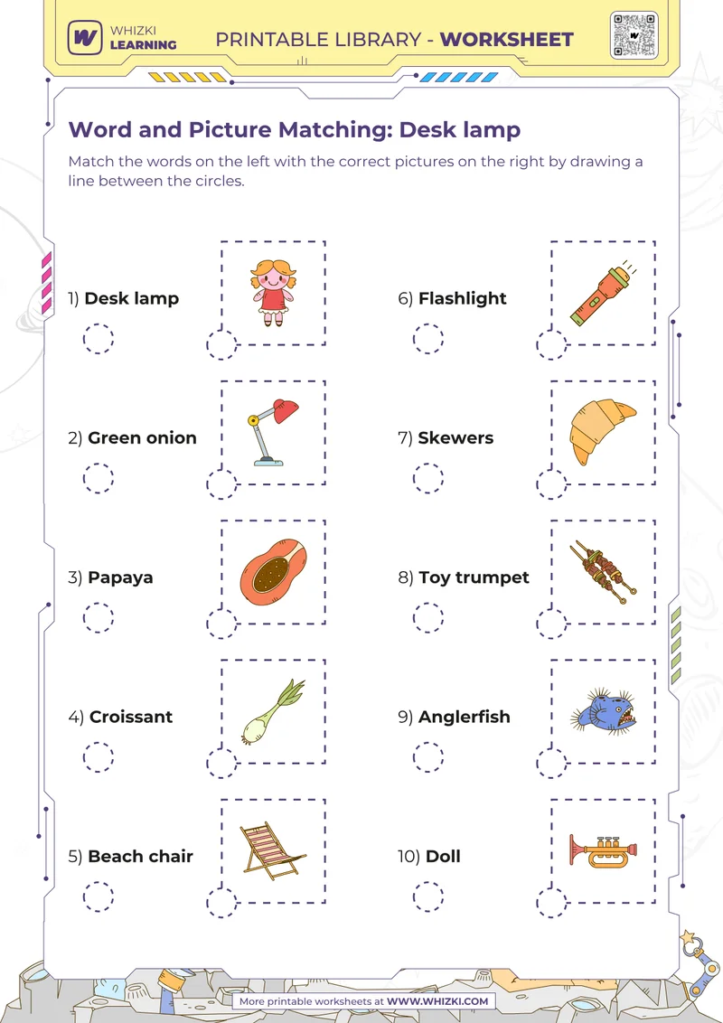 Word and Picture Matching: Desk lamp