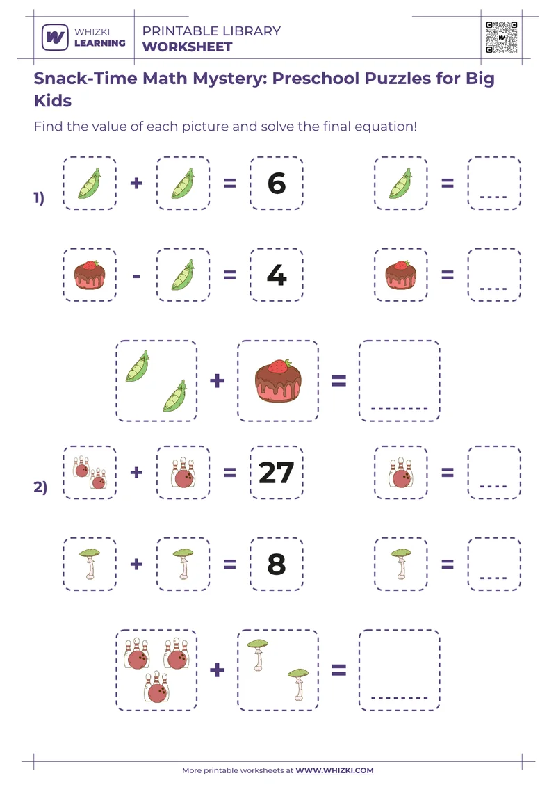 Snack-Time Math Mystery: Preschool Puzzles for Big Kids