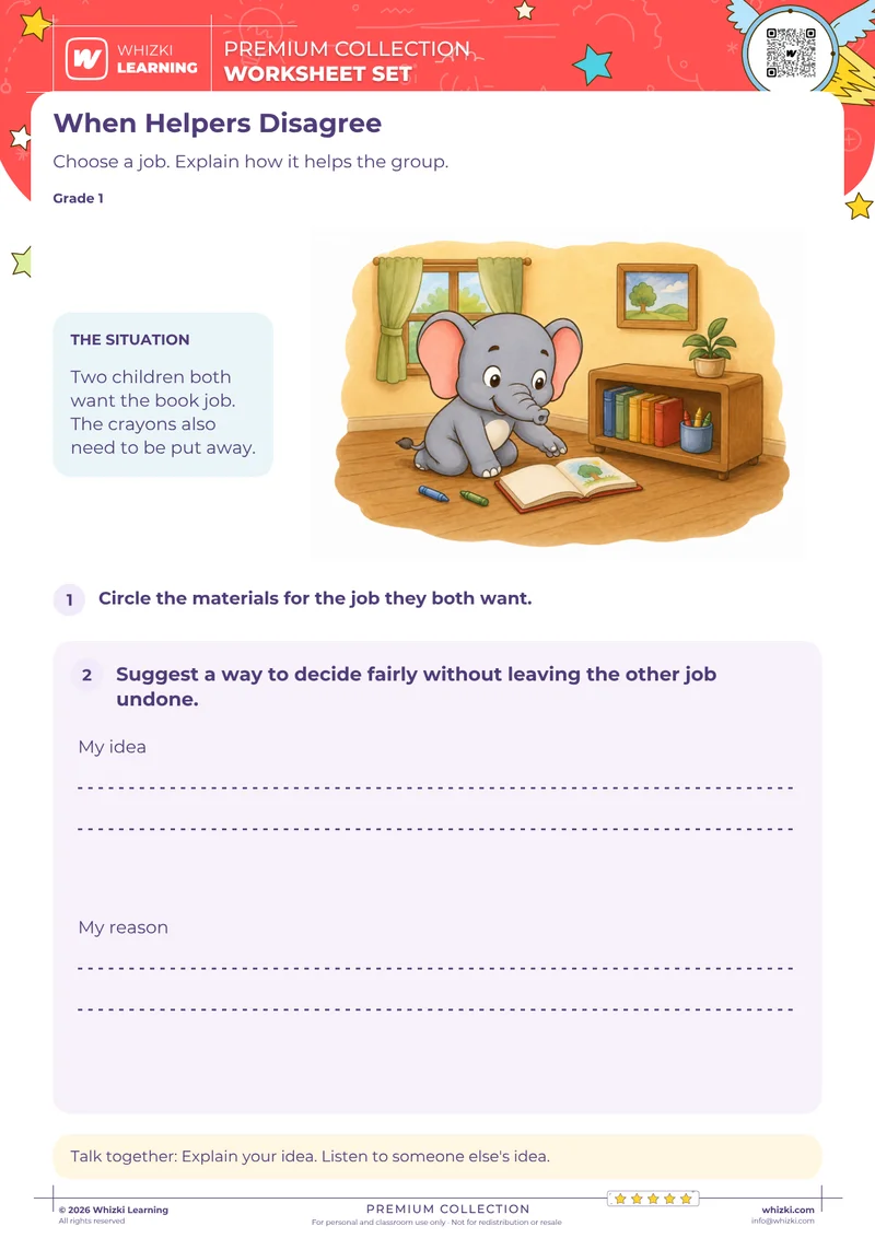When Helpers Disagree About Classroom Jobs