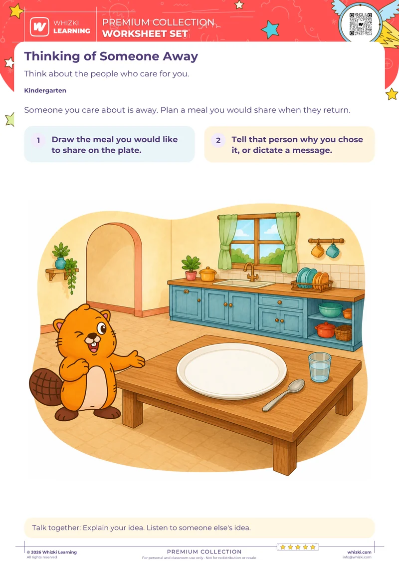Thinking of Someone Away: Family Care Drawing