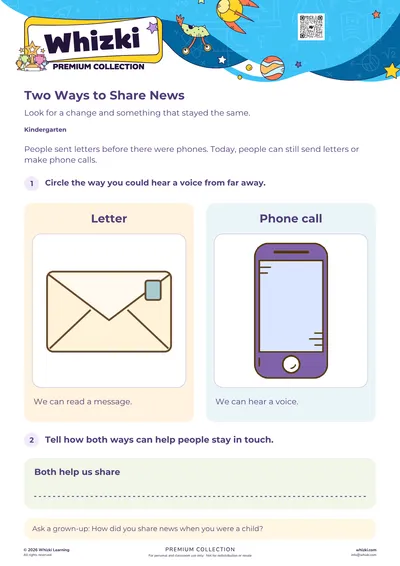 Then and Now: Two Ways Kindergarteners Share News