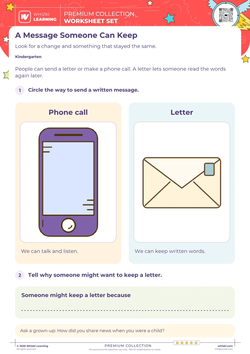 Past and Present Messages: Phone Call or Letter
