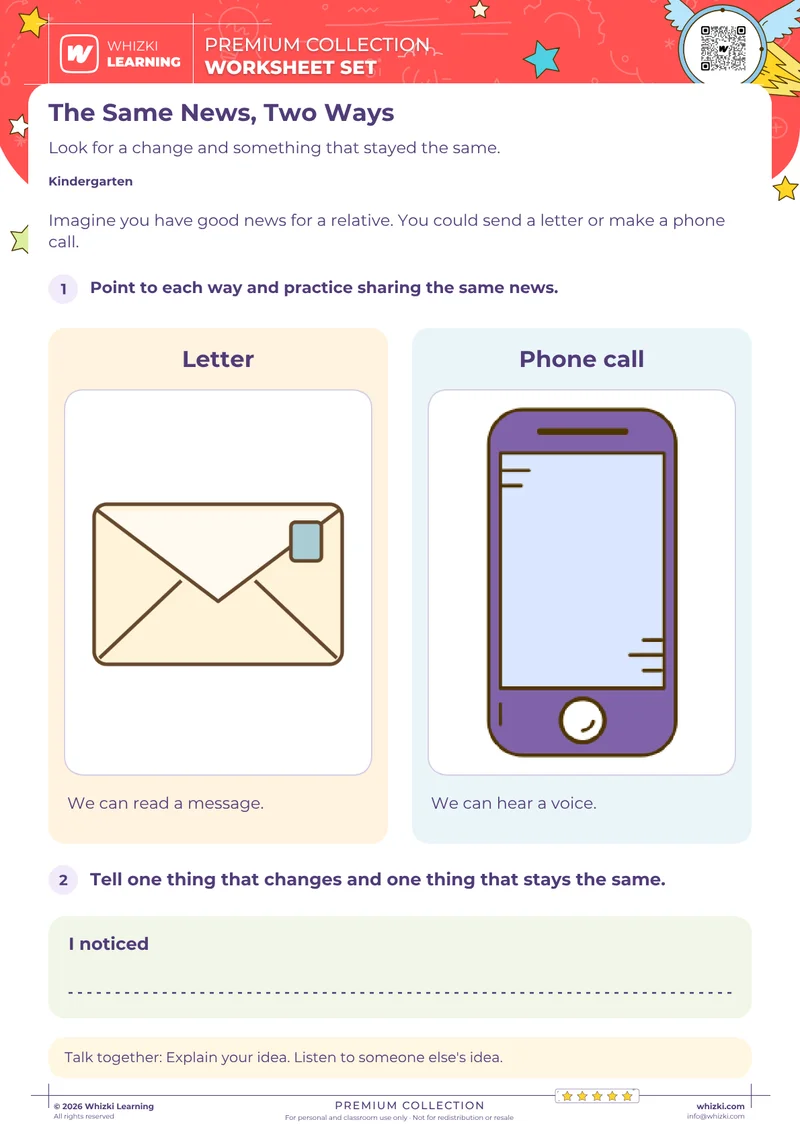 Same News Two Ways: Letter and Phone Call