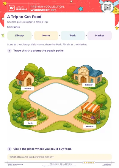 Trace a Neighborhood Route to the Market
