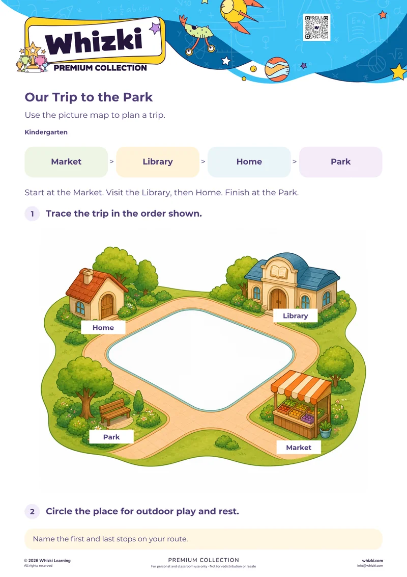 Trace a Neighborhood Route on the Park Map