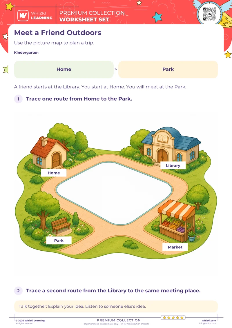 Trace Neighborhood Routes to Meet at the Park